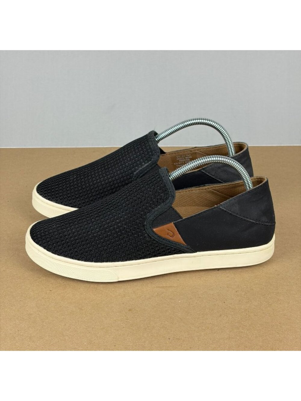 Olukai Pehuea Casual Slip On Sneakers Womens 7.5 Black Brown Comfort